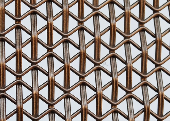 Multi Pattern Punching Net Metal Architectural Wire Mesh 0.6m-1.5m Width