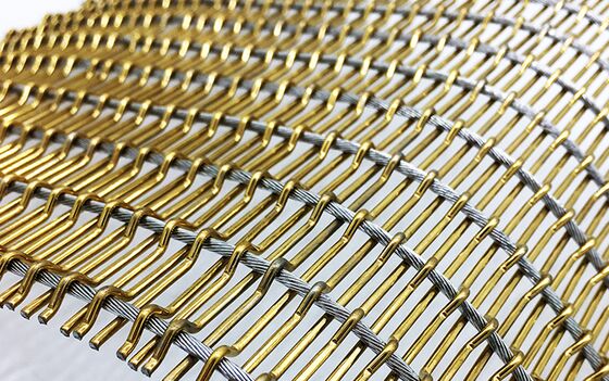 Изготовленная на заказ широкая медная проволока из нержавеющей стали, декоративная металлическая сетка для строительства ненесущих стен